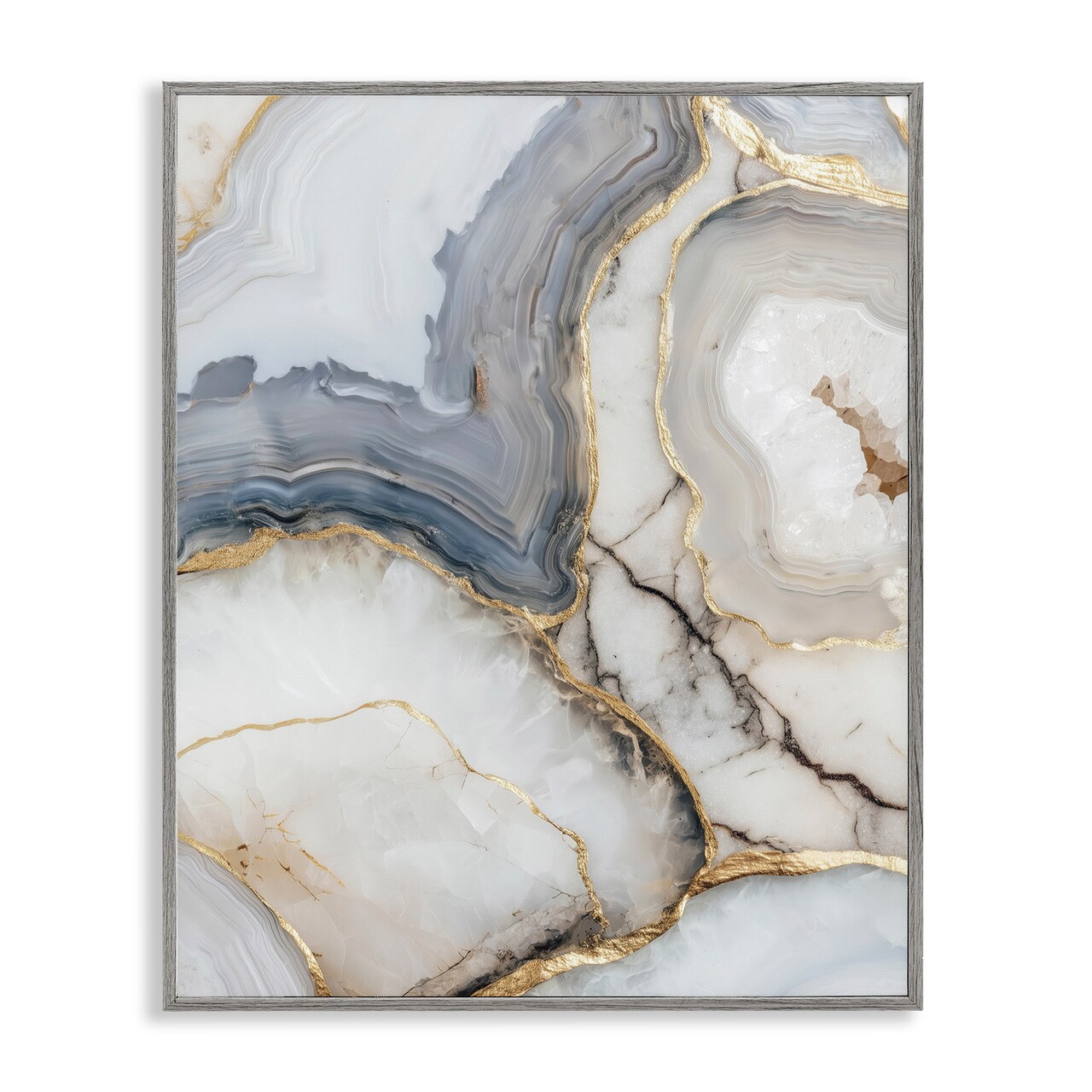 Stupell Industries Crystal Geode with Gold Framed Giclee, design by Svetlana Aleynikova